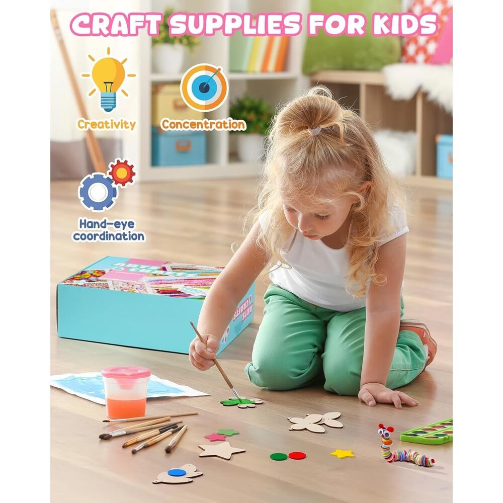 Wowood Arts and Crafts Kit for Kids - Over 1600 Pieces of DIY Craft Supplies! - Picture 5 of 5